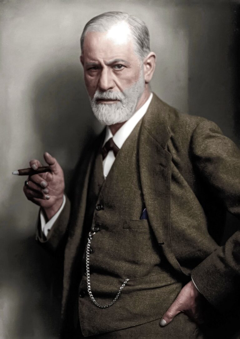 Retrato coloreado de Sigmund Freud